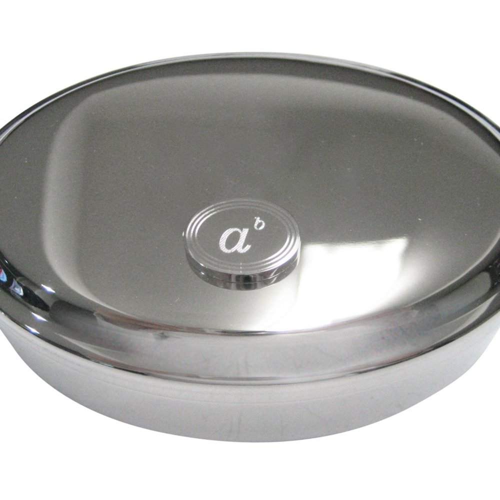 Oval A to The Power of B Oval Trinket Jewelry Box